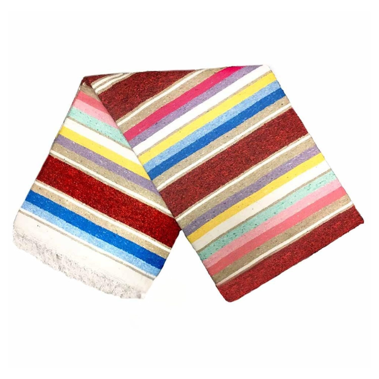 Open Road Goods Authentic Mexican Serape Blanket – 100% Cotton