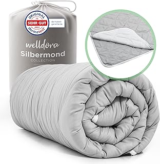 Welldora OPTICLIMA Allergiker Bettdecke 135x200 | Fachärztlich getestet & Oeko-Tex | Zweiteilige Sommerdecke & Winterdecke | 4 Jahreszeiten Bettdecken mit Druckknöpfen | Premium Duvet 135x200cm