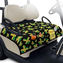 Quilted Golf Cart Seat Cover for 2 Seats Golf Cart Seat Covers with Storage Pockets Non Slip Blanket