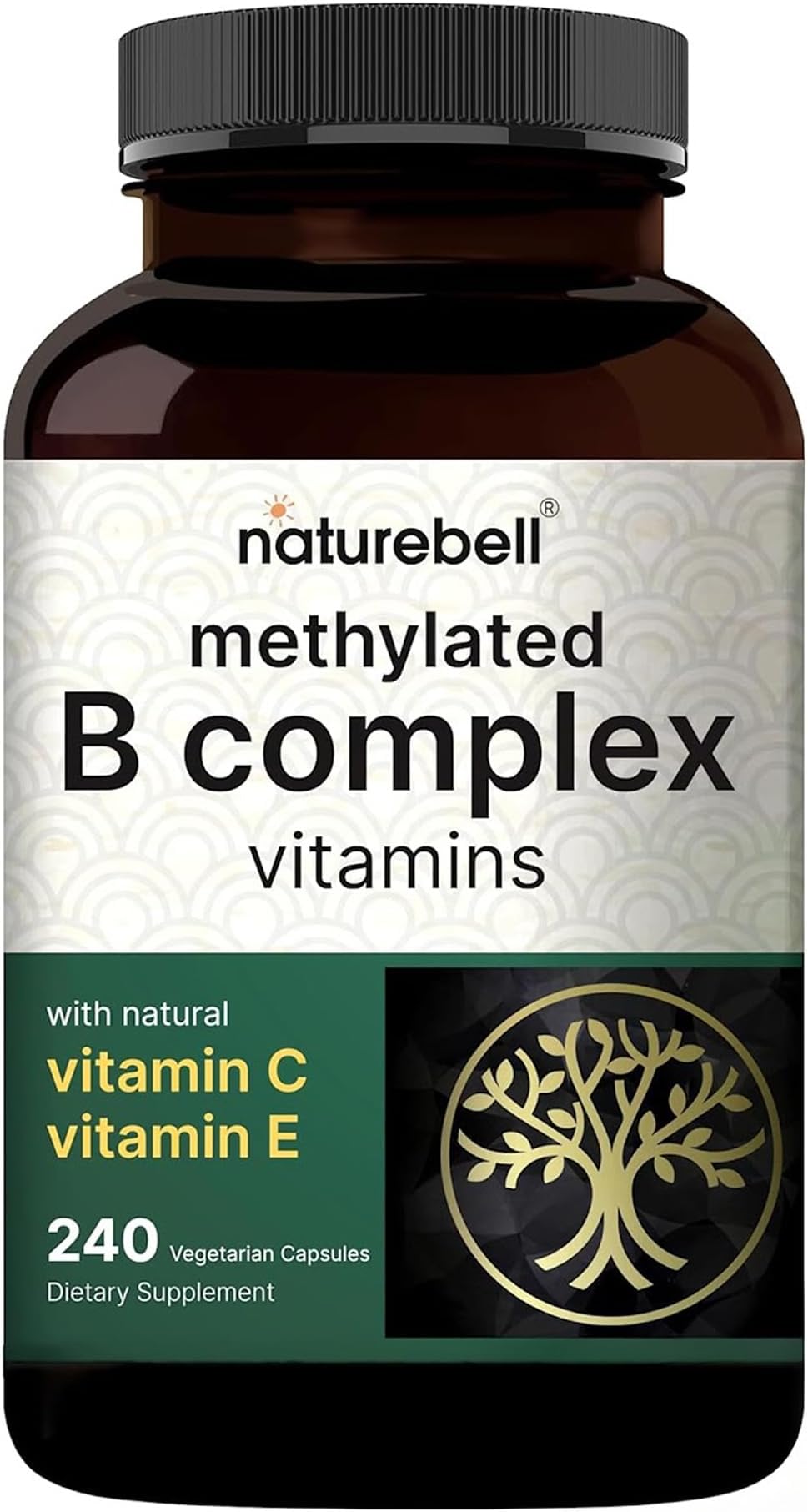 Methylated B Complex Vitamins, 240 Veggie Capsules | Multivitamin B Complex |...