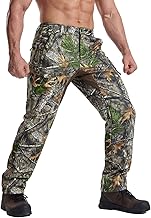 LOOGU Mens Tactical Hunting Pants Fleece Lined Camouflage Waterproof Windproof Softshell Pants