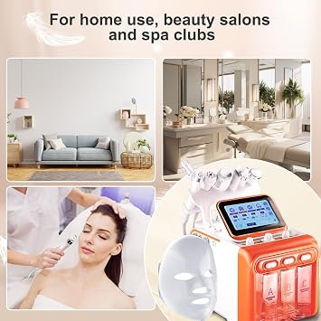7 in 1 Hydrogen Oxygen Facial Machine with Led Mask Professional Face Skin Care Devices Hydrodermabrasion Machine for Salon Home