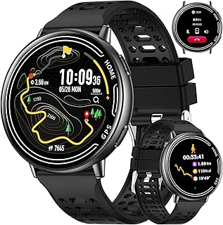 Mingdaln Orologio intelligente GPS per uomini e donne, schermo HD da 1,39 pollici, supporto per le chiamate, diverse modal…