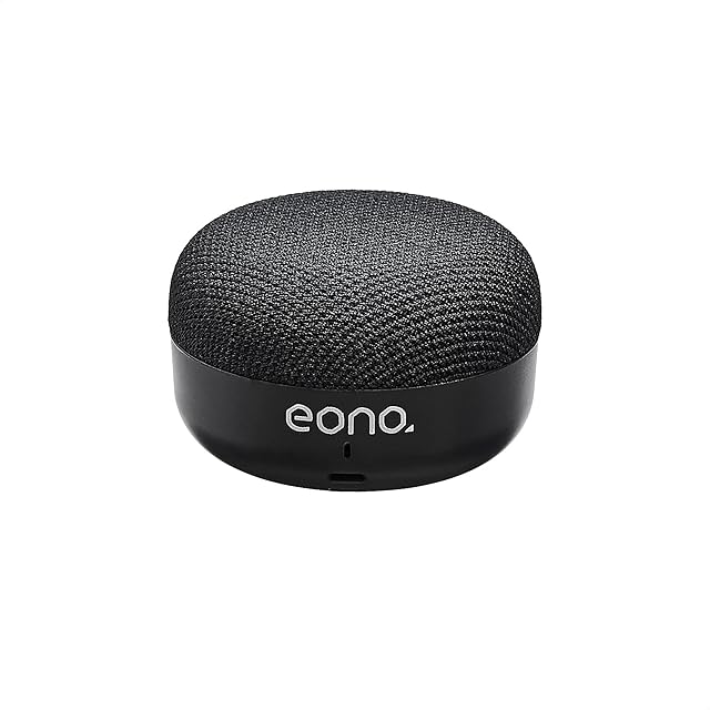 Eono by Amazon - Super Portable Bluetooth Compact Speaker with HARMAN Sound Technology, 5 Hours of Playtime, Built-In Microphone, Deep Bass Sound, Google and Siri Compatible, Multi-Point Connection
