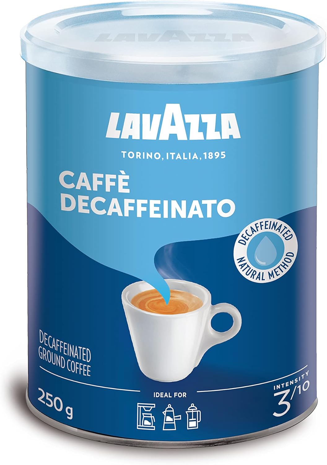Lavazza Decaffeinated Ground Coffee Dek Classico, Medium Roast, 250 G