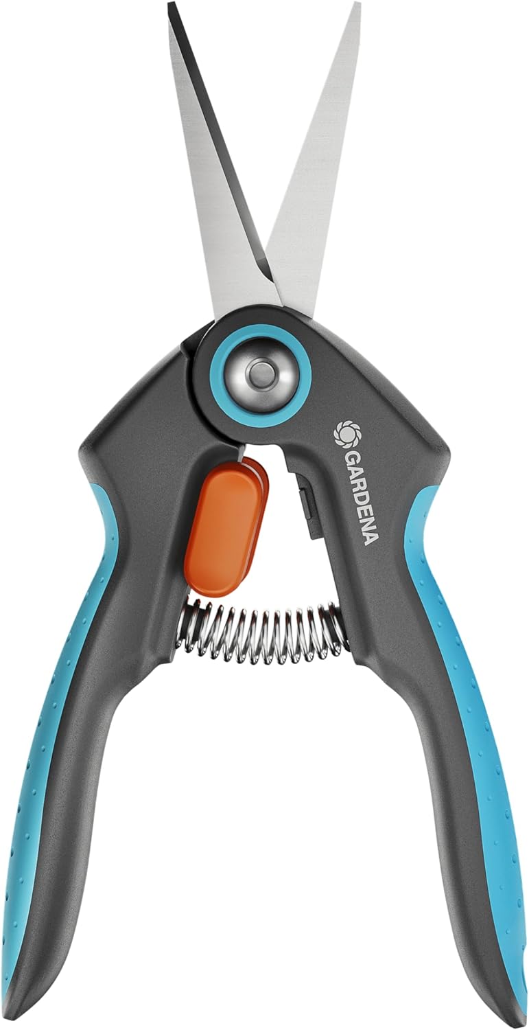 FreshCut Package: Stainless steel harvesting scissors for precise cuts of herb cuttings, berries or cut flowers, leaves of 47 mm, incl. leaf cover and plant signs (12212-36)