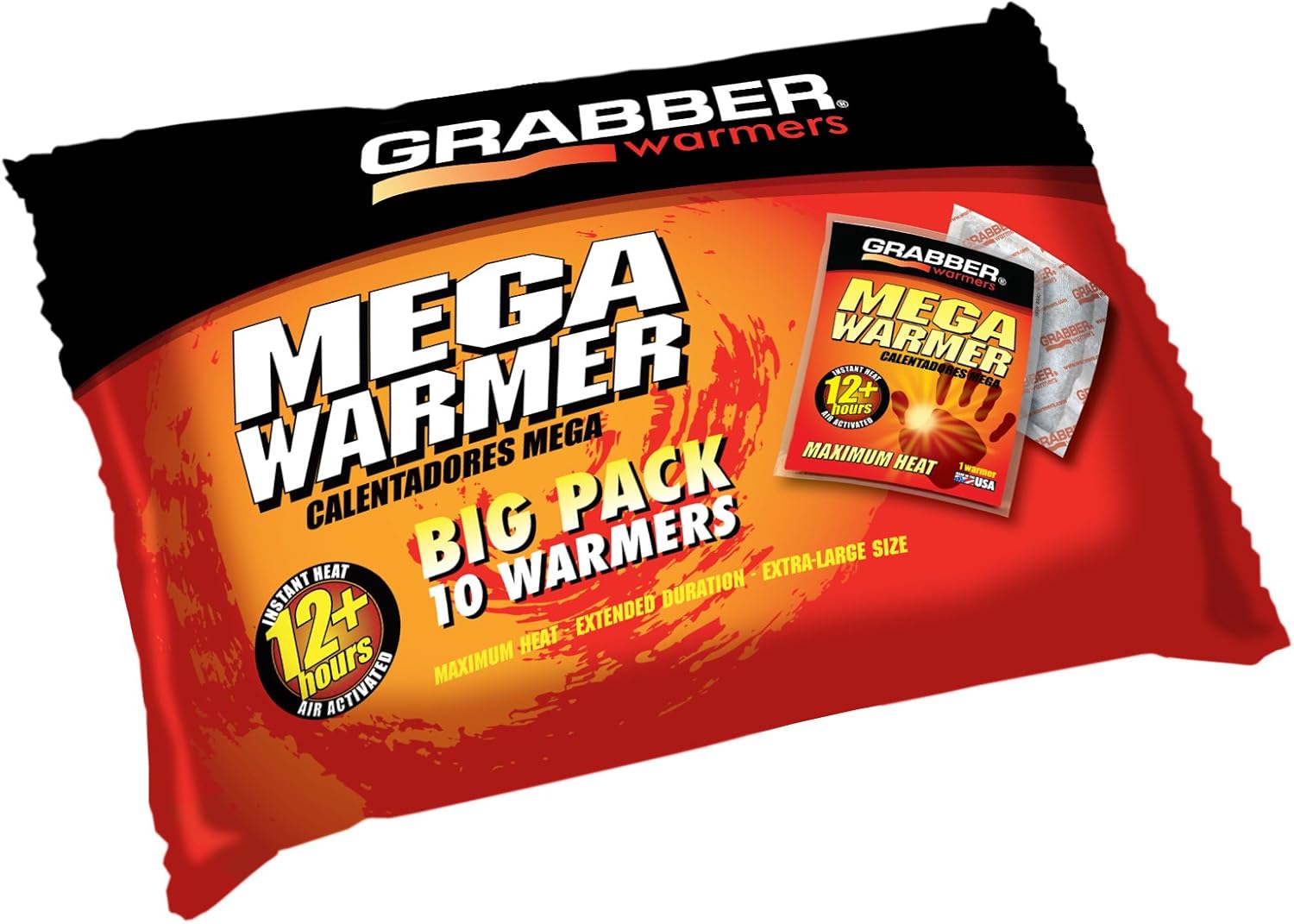 Grabber Big Pack 12 Hour Mega Warmers, 10-Count