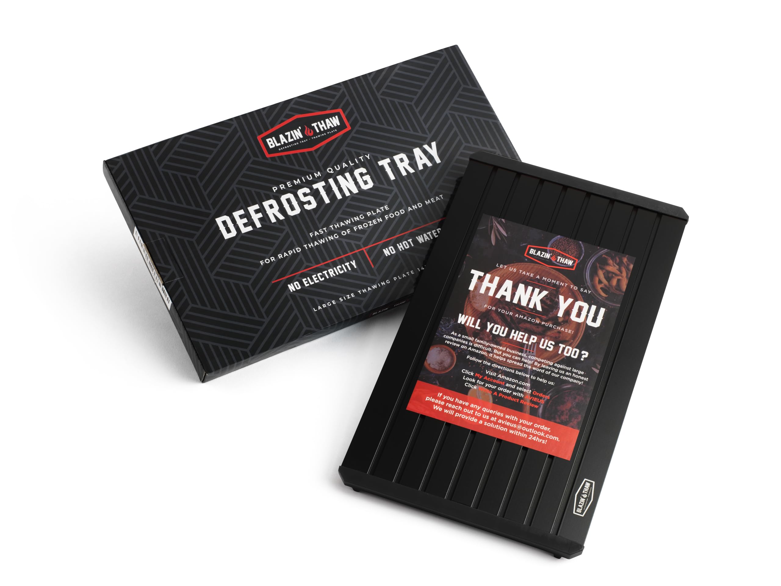 BLAZIN' THAW Auftauplatte für gefrorenes Fleisch | 35,6 cm groß | Aluminiumplatte zum Auftauen von Tiefkühlkost | natürlicher Auftauprozess | keine Mikrowelle, kein kaltes/warmes Wasser erforderlich |