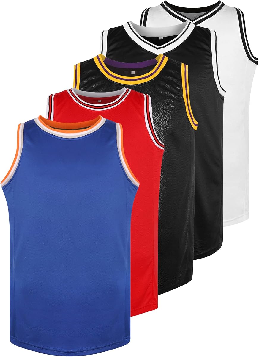 Maillot de baloncesto blanco MESOSPERO 90S Hip Hop para fiesta,camisetas deportivas de práctica atlética de malla lisa para hombre S-3XL