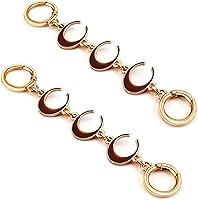 Vista 12 de 2 unidades extensoras de bolsa de cadena de corazón y luna, extensores de correa para bolso, cadena de oro, correa de repuesto para monedero