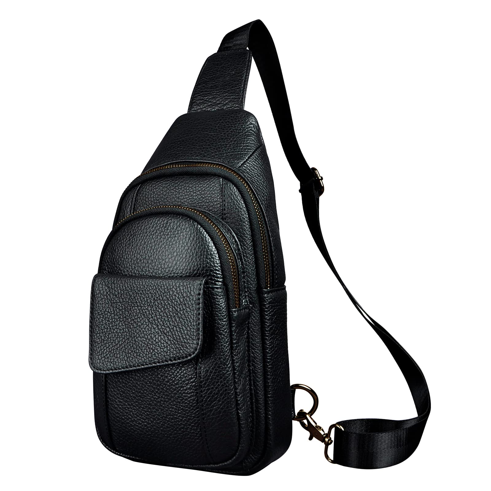 Leaokuu Men Outdoor Casual Travel Hiking Tea Crossbody Chest Sling Bag Rig One Shoulder Strap Bag Backpack Men
