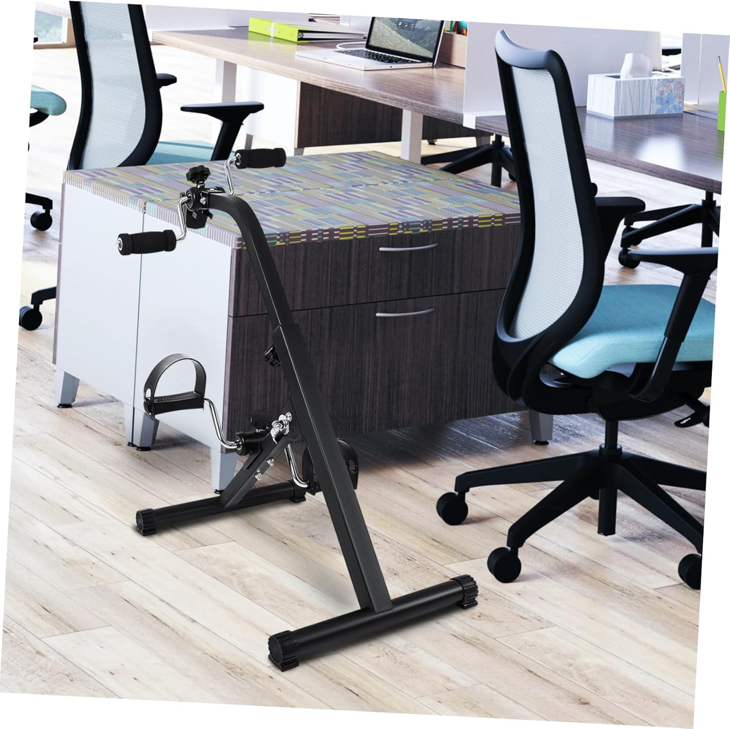 Balacoo Adjustable Pedal Exerciser for Seniors Compact Under Desk Arm and Leg Workout Machine Built Display Screen for Tracking Home Fitness Equipment