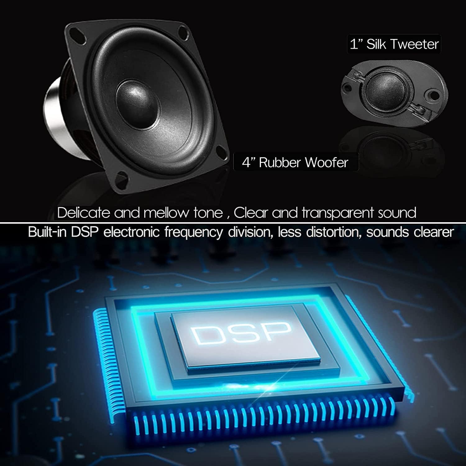 WISCENT Bluetooth Micro HiFi System, Lettore CD DVD Radio FM USB MP3 AUX Mic 30W