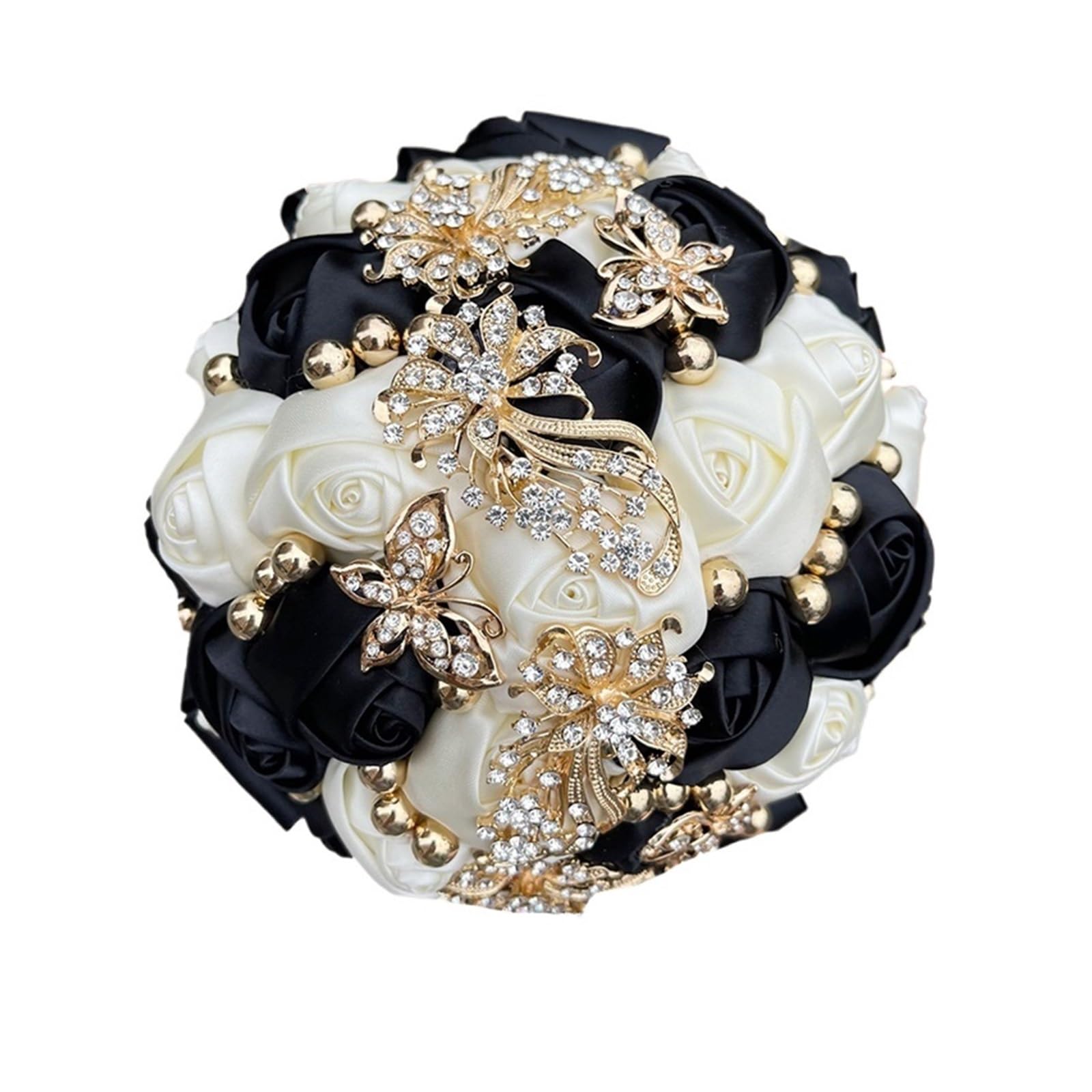 NDLHXKFRP Wedding bouquets for brides and bridesmaids, Artificial Wedding Bouquet Bridesmaid Multicolor Multiple Sizes(Brown,18CM)