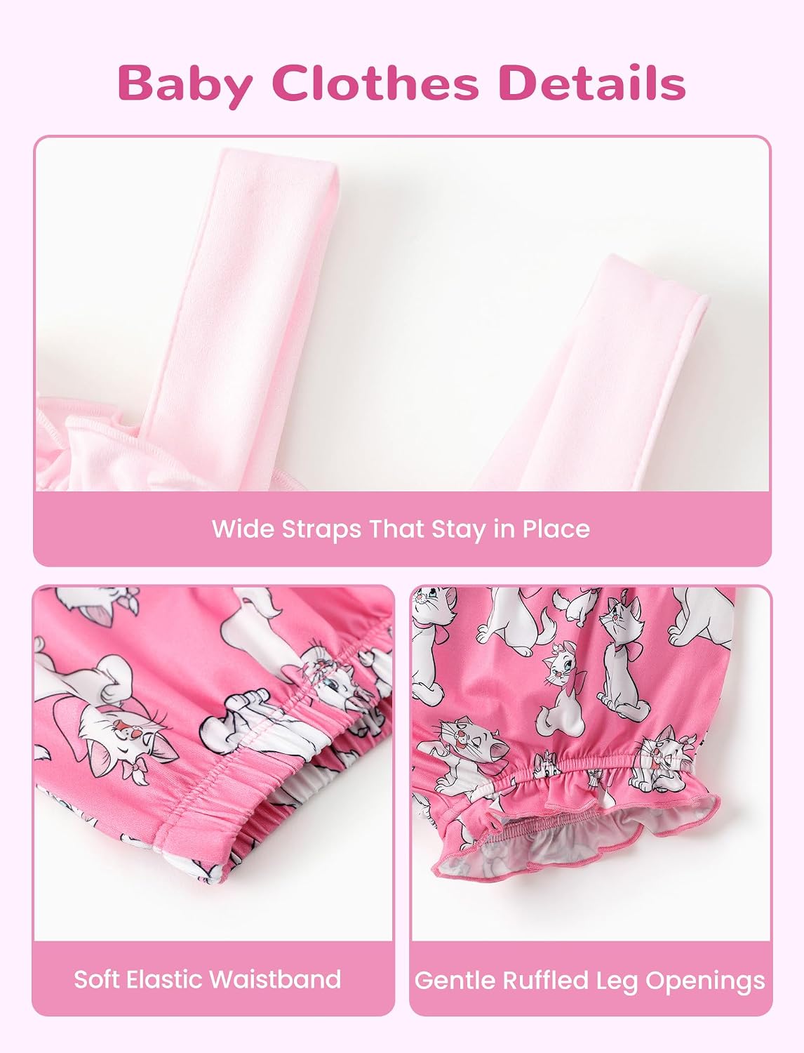 Disney Princess Baby Girl Clothes: Floral Sleeveless Ruffle Tunic Top & Bloomer Diaper Cover Set Newborn Summer Outfits