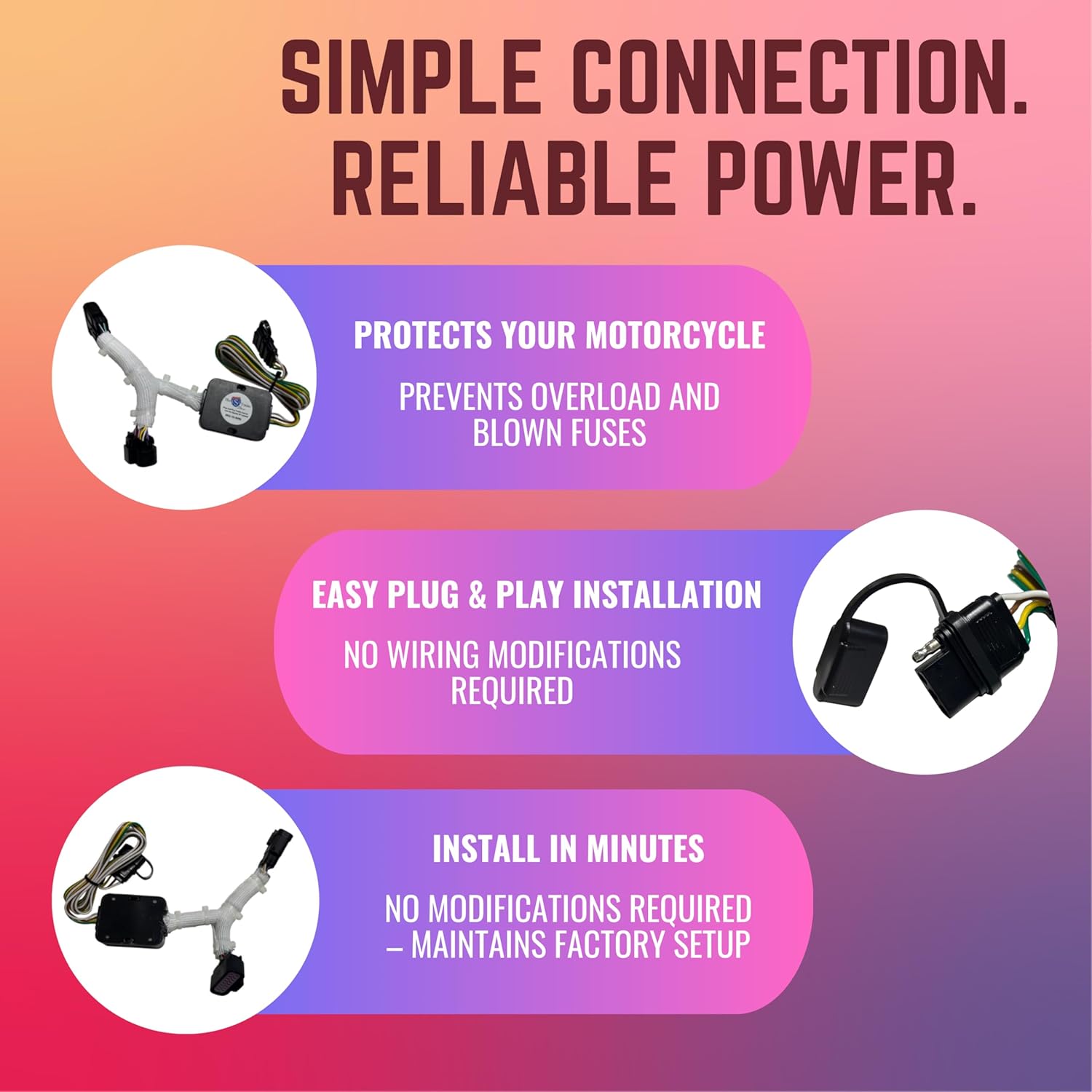 Plug & Play Trailer Wiring Harness for 2018 to Present Can-am Spyder