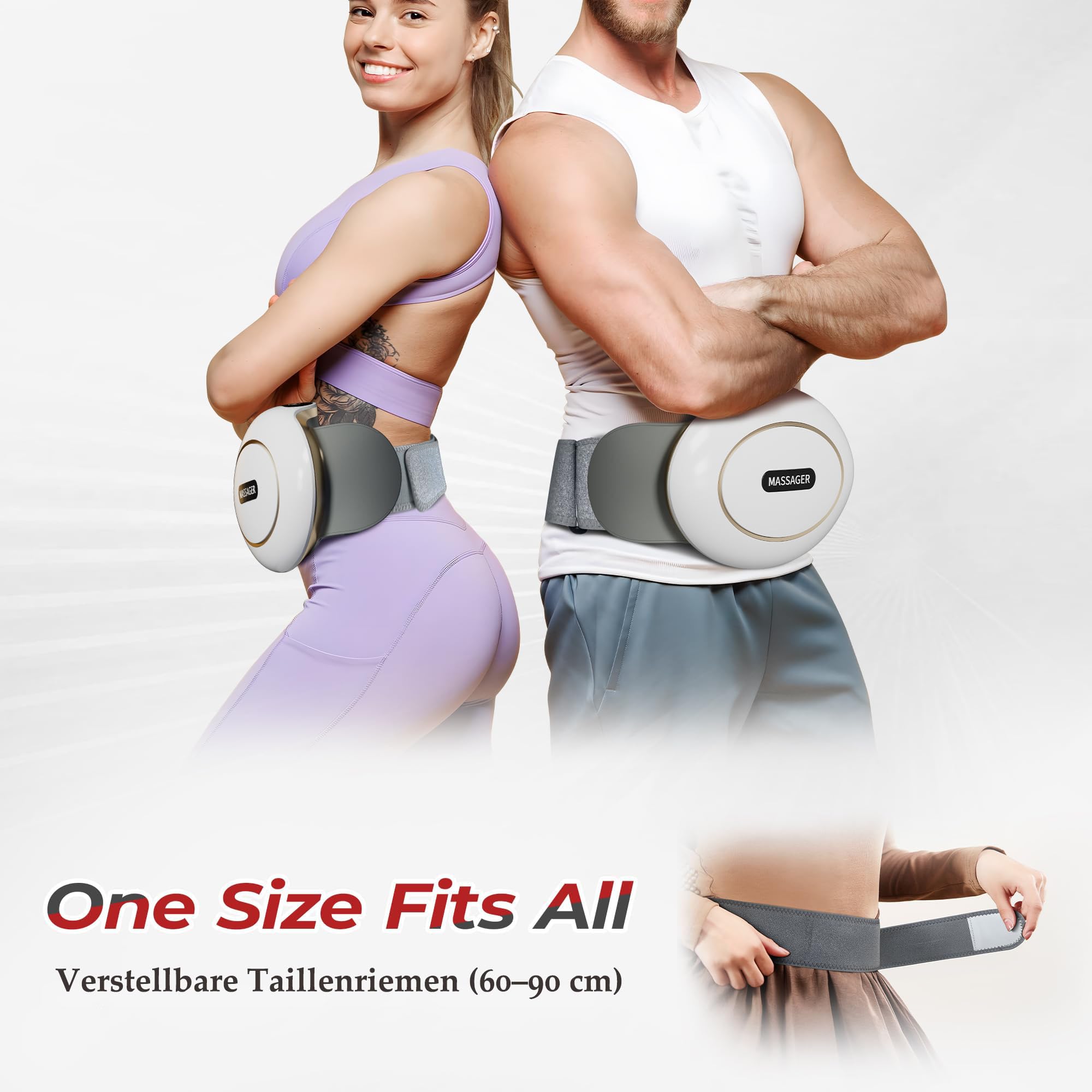 Massaggiatore elettrico addominale - massaggio addominale per la digestione, massaggio cellulite per una pancia più piatta, allevia gonfiore, stitichezza e dolore addominale