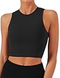 Nudi Sports Bras for Women Removable Padded Yoga Tank Tops Sleeveless Fitness Workout Crop Tops