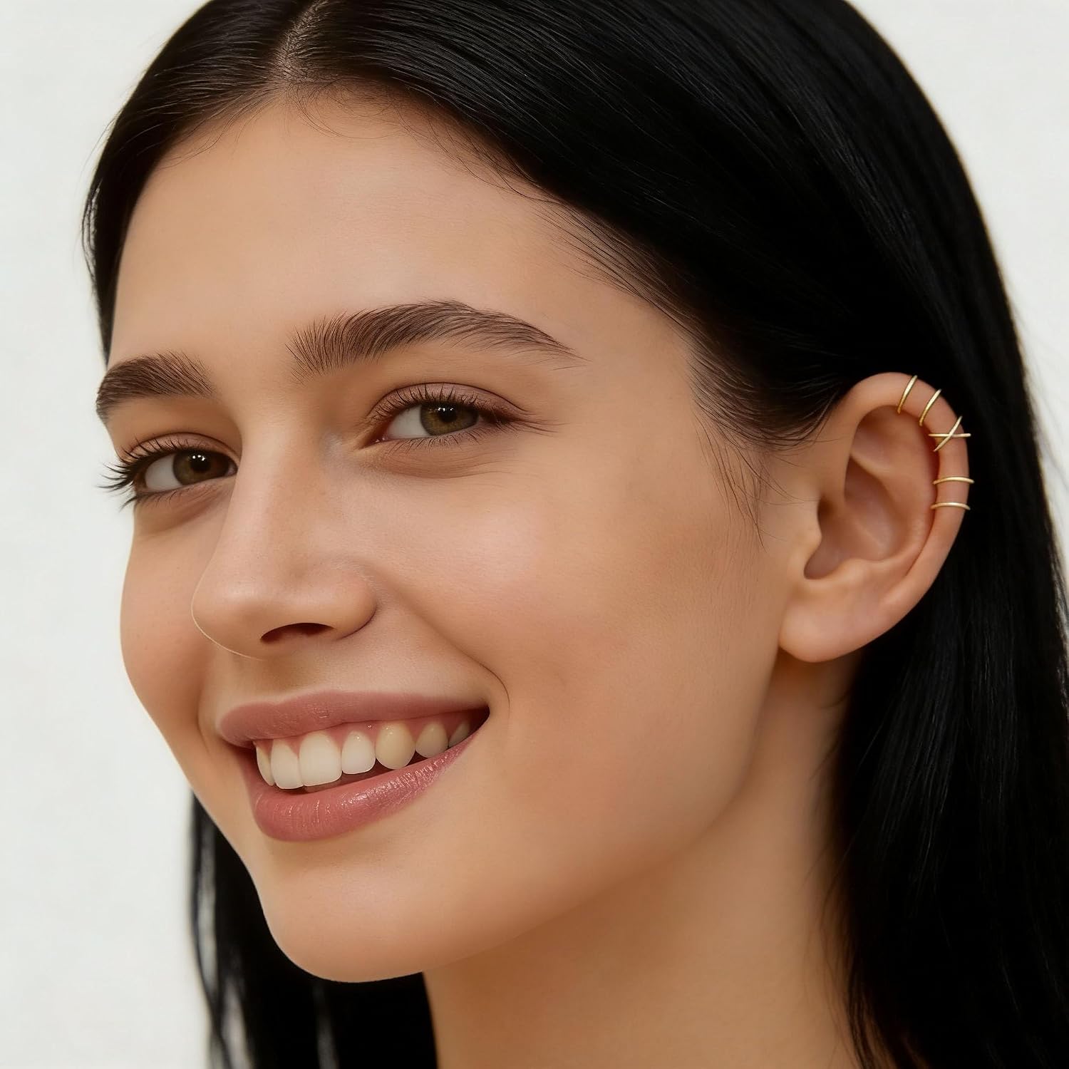 3Pcs Ear Cuffs Non Piercing Gifts for Girls Women, Teen Girl Gifts Trendy Stuff Gold Clip on Earrings Jewelry Set for Teens Women