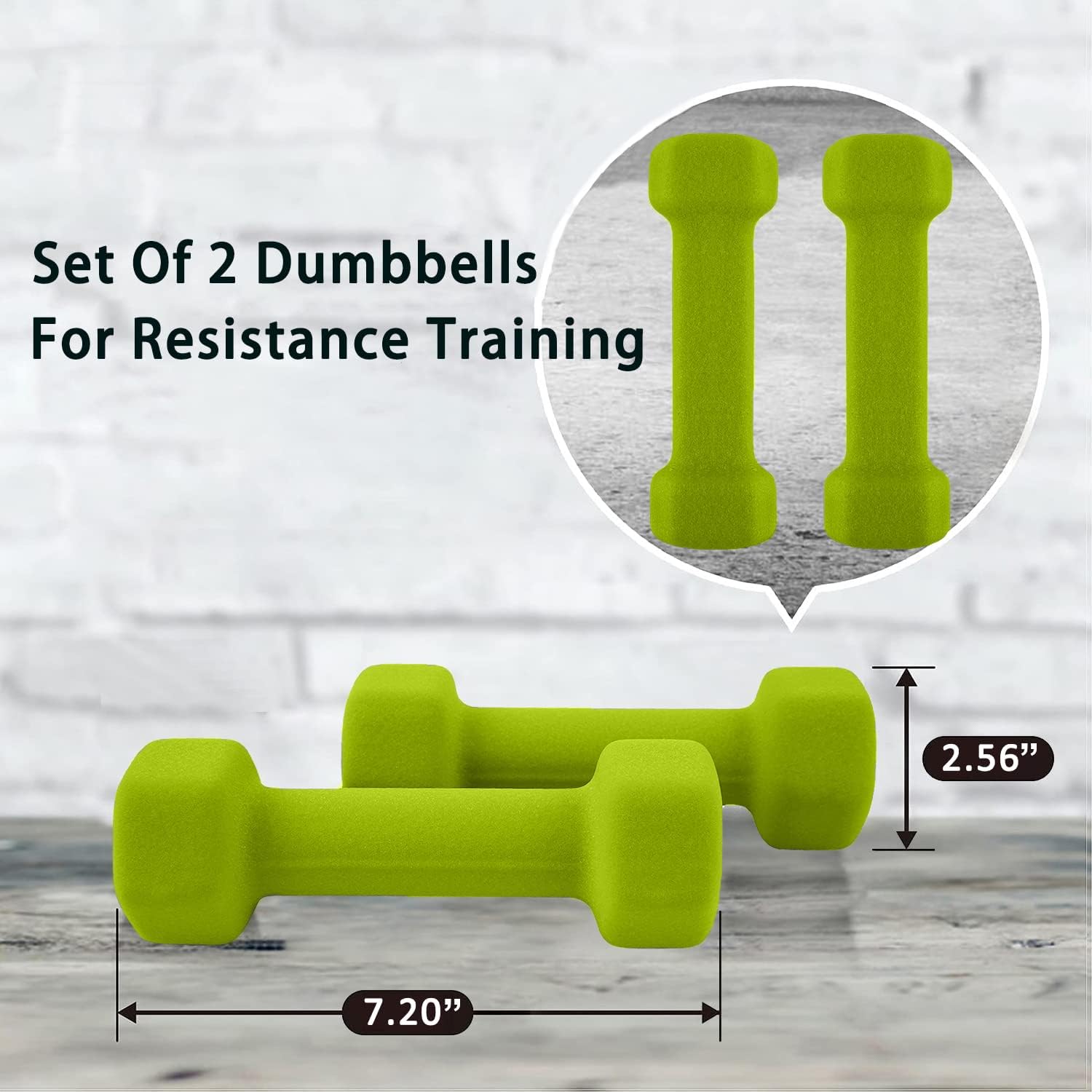 5LB Dumbbells Set of 2 Exercise &amp; Fitness Dumbbell for Home Gy