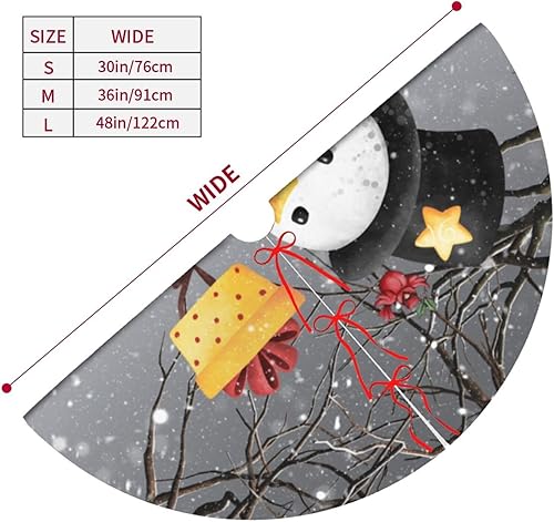 Miniatura 3 de Falda de árbol de muñeco de nieve de invierno de 36 pulgadas para Feliz Navidad, Halloween, vacaciones, Año Nuevo, Navidad, fiesta, árbol,