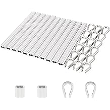 TooTaci 200 Pcs 1/16-inch Aluminum Wire Rope Sleeves Clips Aluminium - View #4