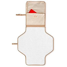 Skip Hop Portable Baby Changing Pad, Pronto, Beige Swirl Dot