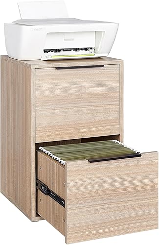 Miniatura 23 de LUCYPAL Archivador de 2 cajones, archivadores de madera con barras colgantes para tamaño carta, archivadores para oficina en casa, archivador
