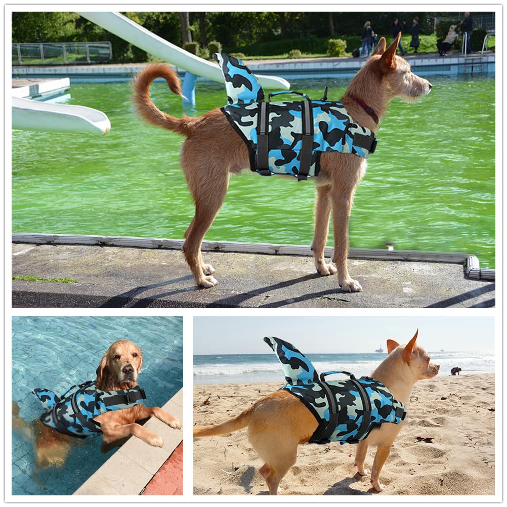 Doglay Gilet de sauvetage Ripstop pour chien avec flottabilité élevée et poignée de sauvetage, gilet de sauvetage réglable pour chiens de petite, moyenne et grande taille