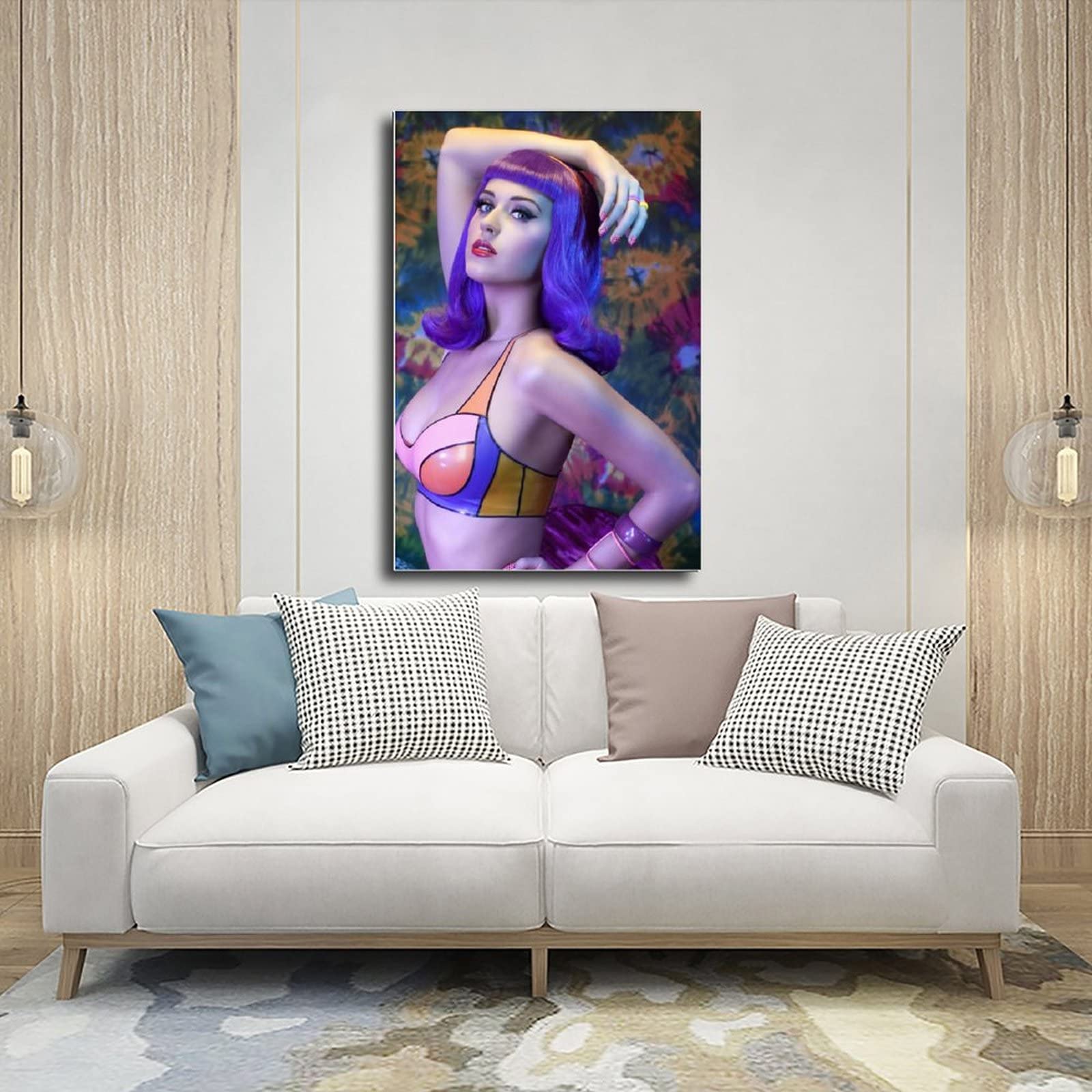 Poster Katy Perry Sur Toile 30x45 Cm - Décor Vintage Pour Salon Ou Chambre - Sans Cadre