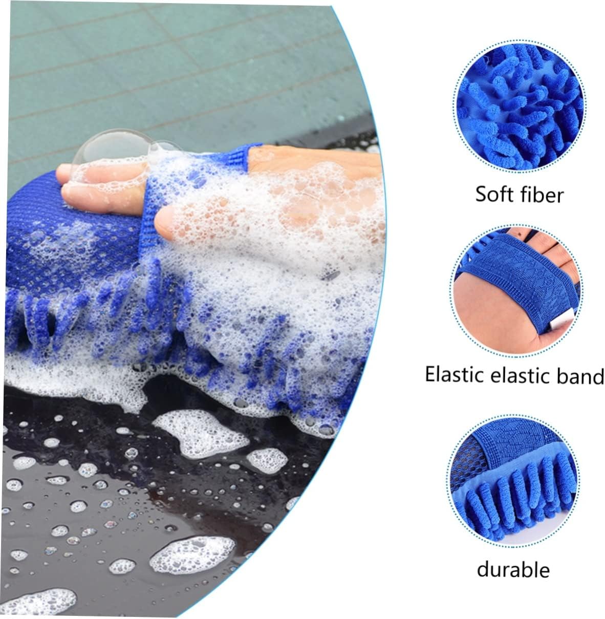 Cabilock 3sets Auto Cleaning Gloves Durable Car Wash Mitt for Effortless Cleaning Lightweight Convenient Car Wash Tool Suvs and Trucks 2pcs*3