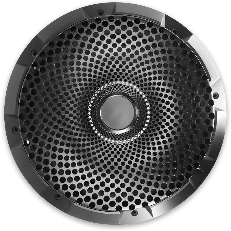 Rejilla de subwoofer de malla de acero negro de alta excursión RECOIL de 8 pulgadas