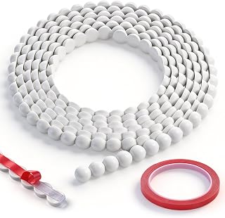 3m Decorative Wall Moldings, Self Adhesive Bead Wall Moldings | 15 mm PVC skirting board flexible and paintable self-adhesive strips with reinforced double-sided tape for kitchen