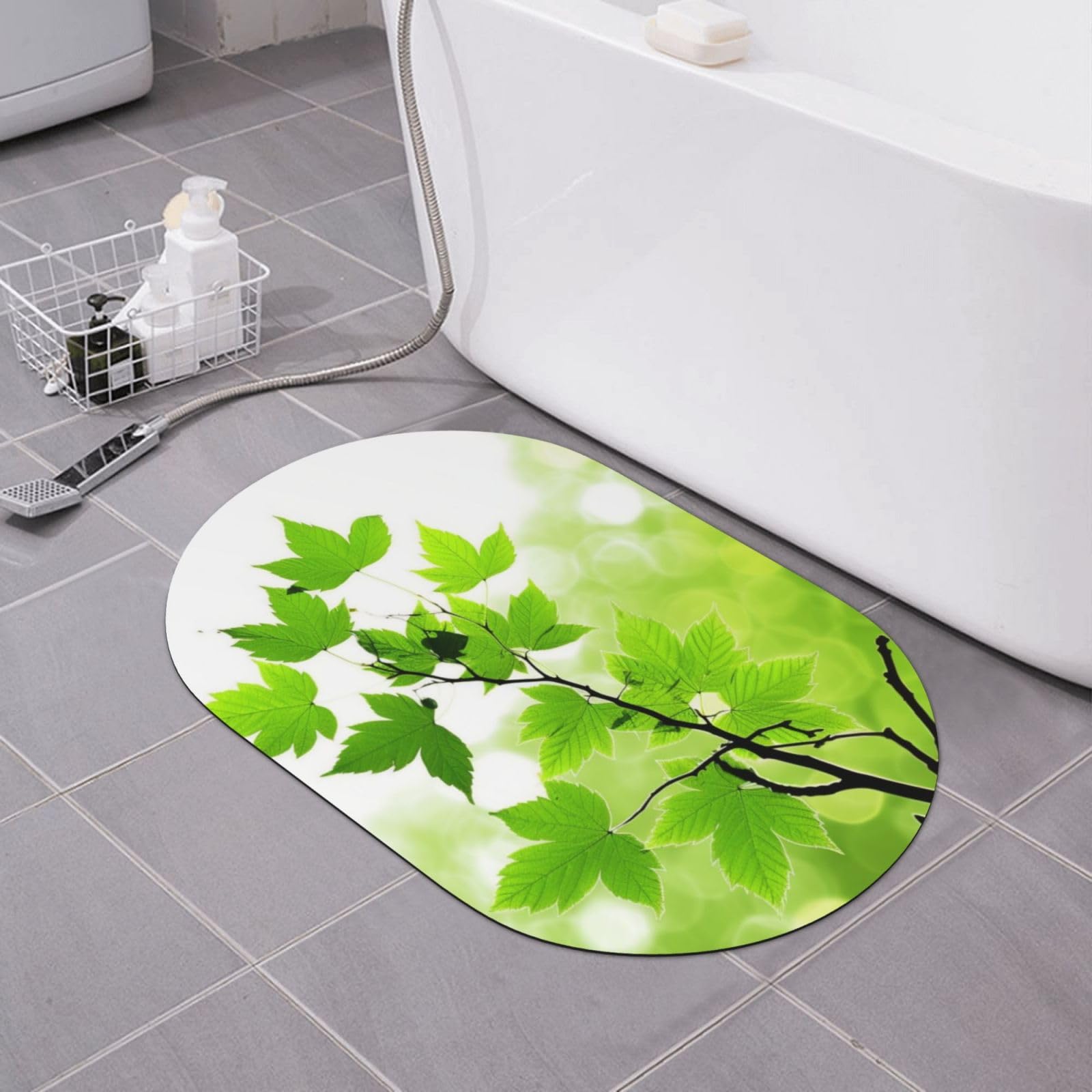 Tapis de bain antidérapant en terre de diatomées VACSAX absorbant