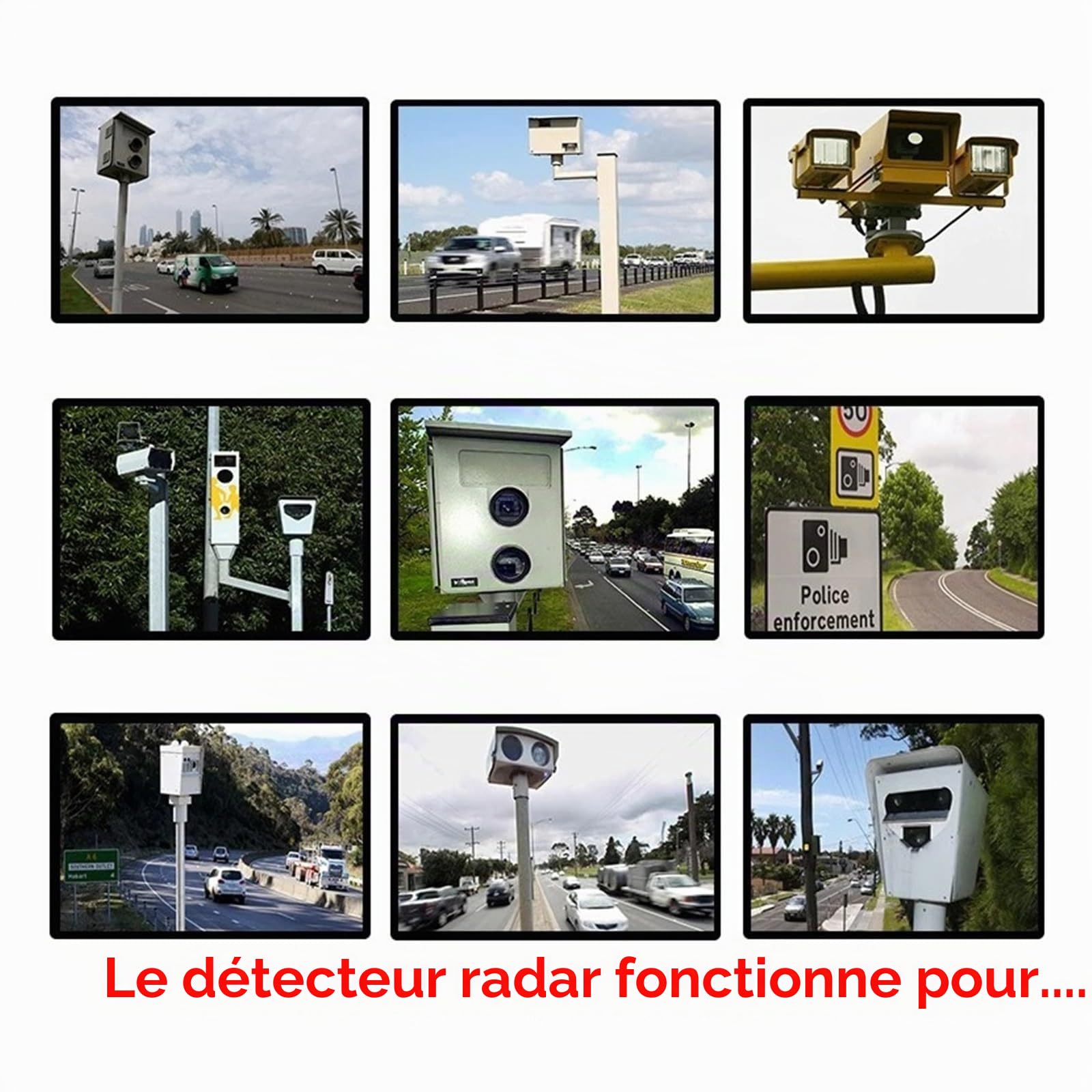 Détecteur De Radar De Voiture Anti Laser RAD10000 16 Détection De Signal Radar Pleine Bande XK Ka Ku VGR-2 Voix