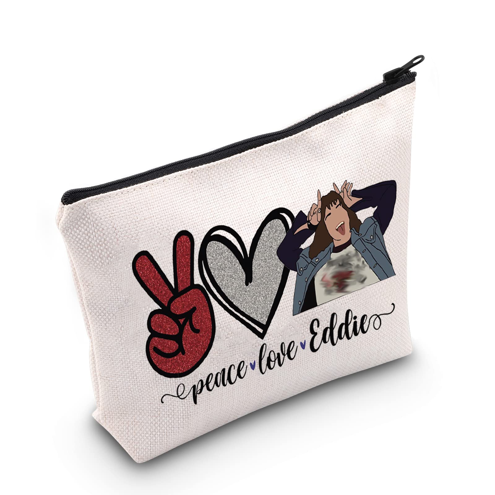 TSOTMO Eddie Gift TV Series Merchandise Eddie Fans Travel Toiletry Bag Peace Love Cosmetic Bag