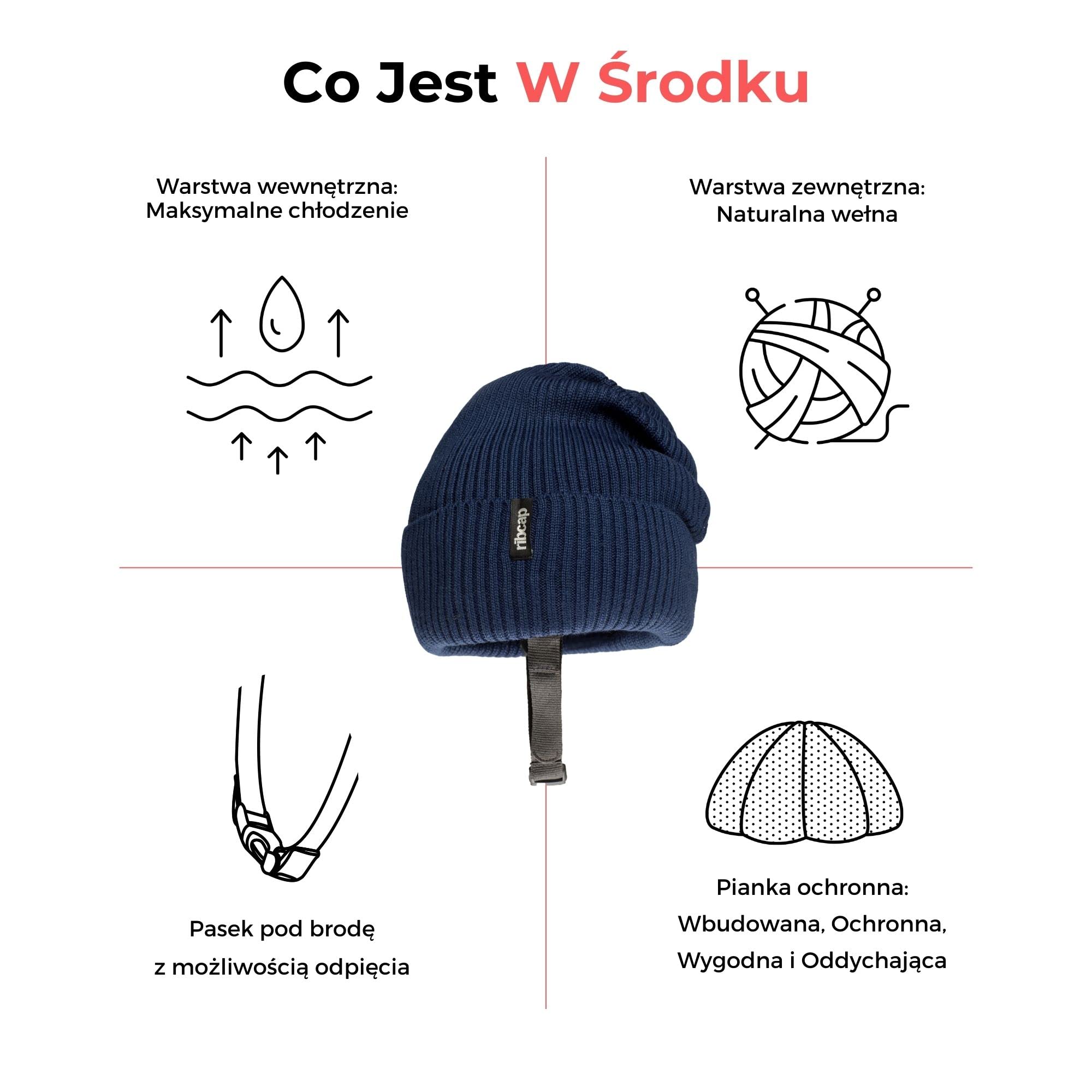 Ribcap Lenny Kask Ochronny Klasy Medycznej | Miękki Przeciwko Epilepsji | Ochronny Przeciw Padaczce | Modny i Bez Piętna