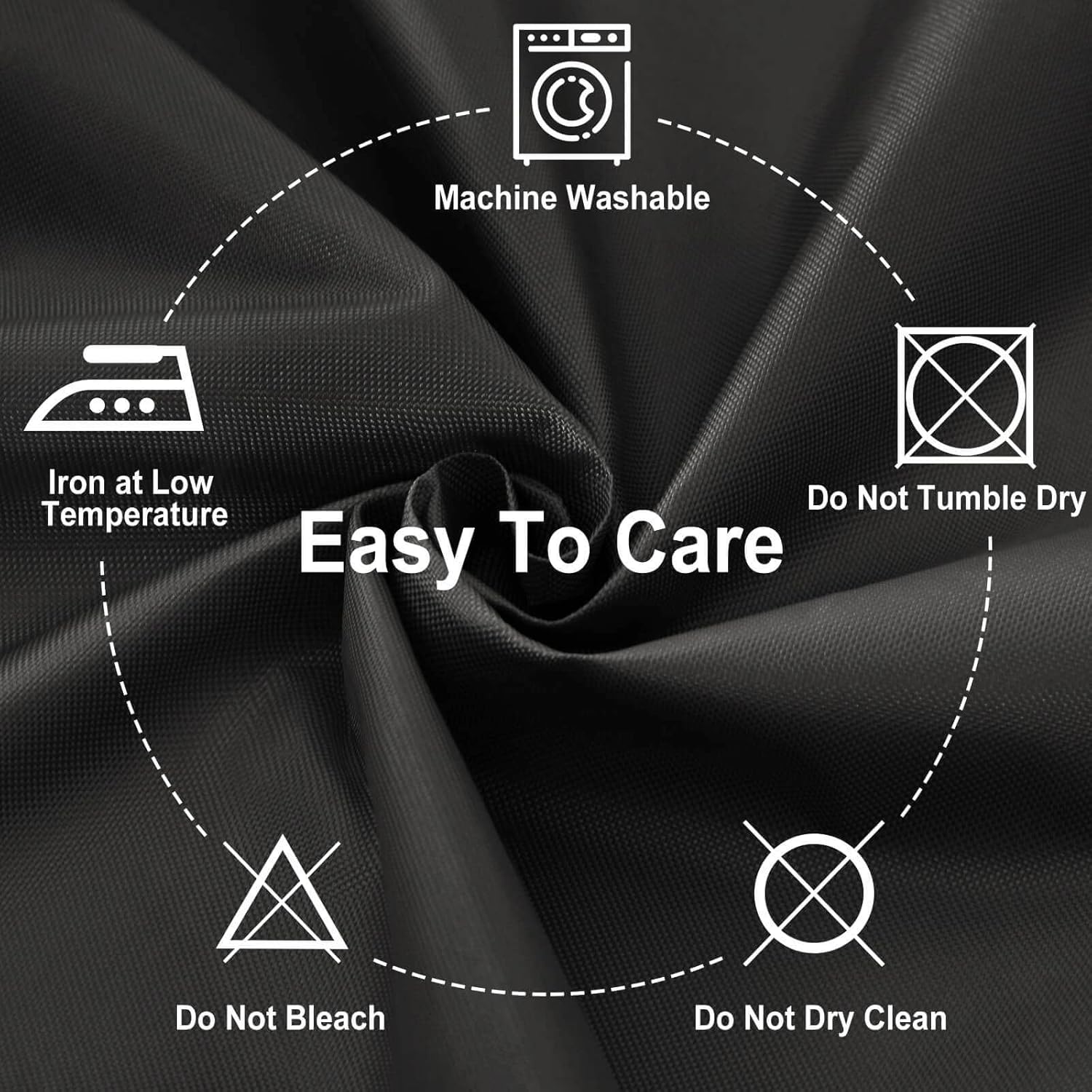 OutdoorLines Waterproof Outdoor Patio Sectional Cover - UV Resistant & Windproof V-Shaped Patio Furniture Covers for Deck, Lawn and Backyard, 420D Heavy Duty Couch Cover 100" L (on Each Side) Black - Image 6