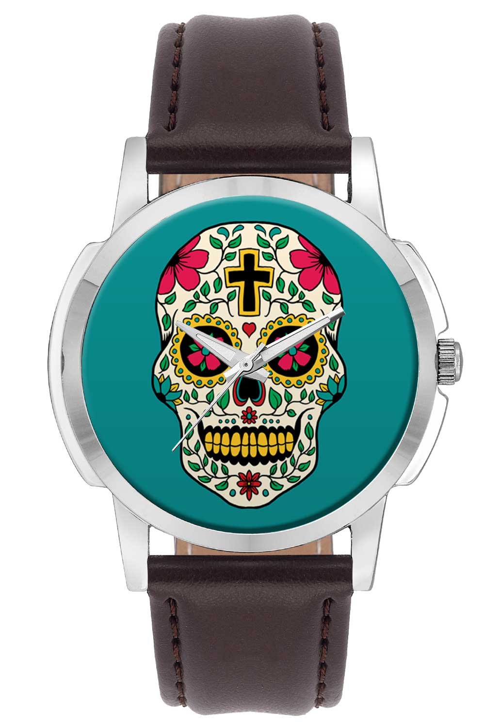 BIGOWL Wrist Watch - Skull Tattoo Analog Mens and Boys Wrist Watch - Unique Analog Quartz Leather Band Wrist Watch (B01IPL268Y) Amazon Price History, Amazon Price Tracker