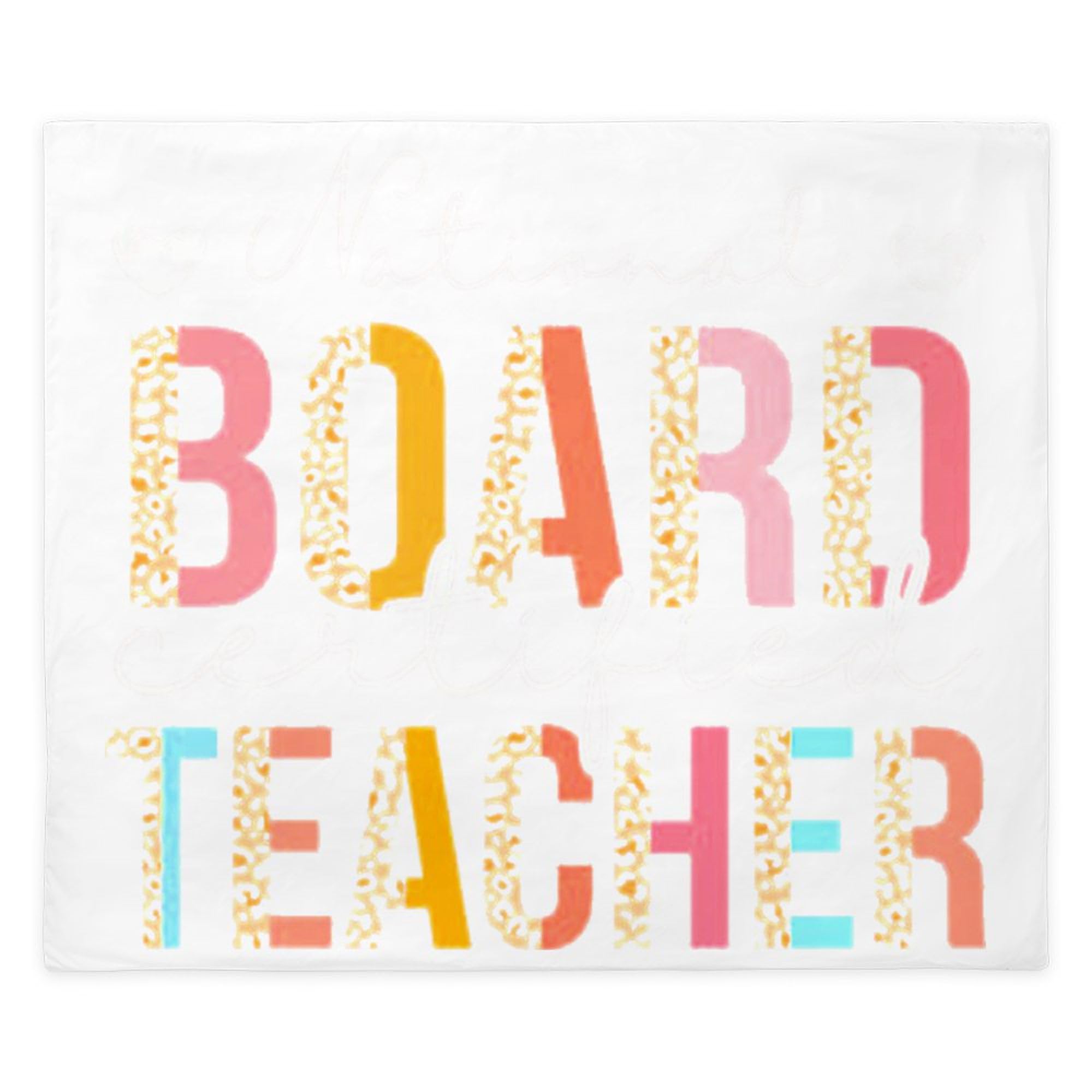 CafePress National Board Certified Teacher King Duvet Cover, Printed Comforter Cover, Unique Bedding