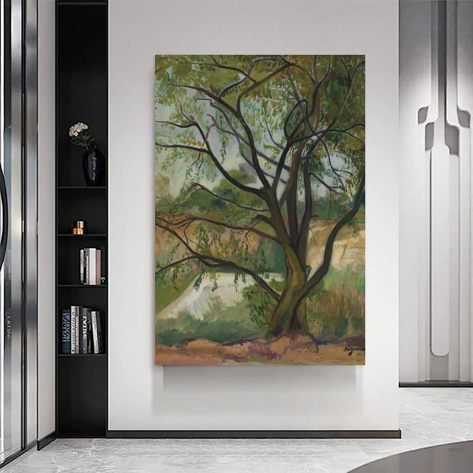 generisch The Tree by Suzanne Valadon Impresiones en Lienzo Modernas, Cuadros Decorativos Para Habitaciones de Niños o Niñas, Murales para Salón Y Pinturas Con Motivos Festivos 45 x 45 cm