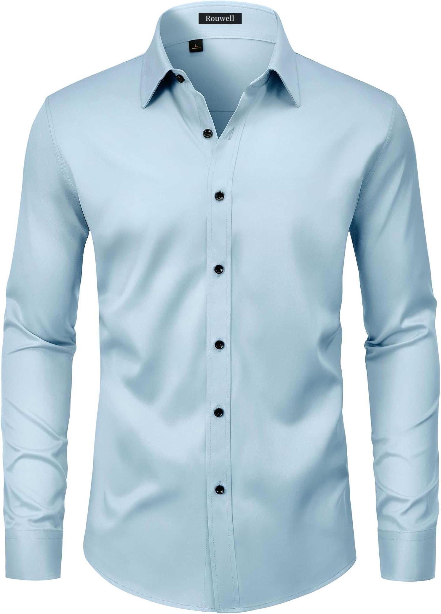 Men’s Wrinkle Free Dress Shirts Regular Fit Long Sleeve Non Iron Business Casual Wedding Stretch Button Down Shirt