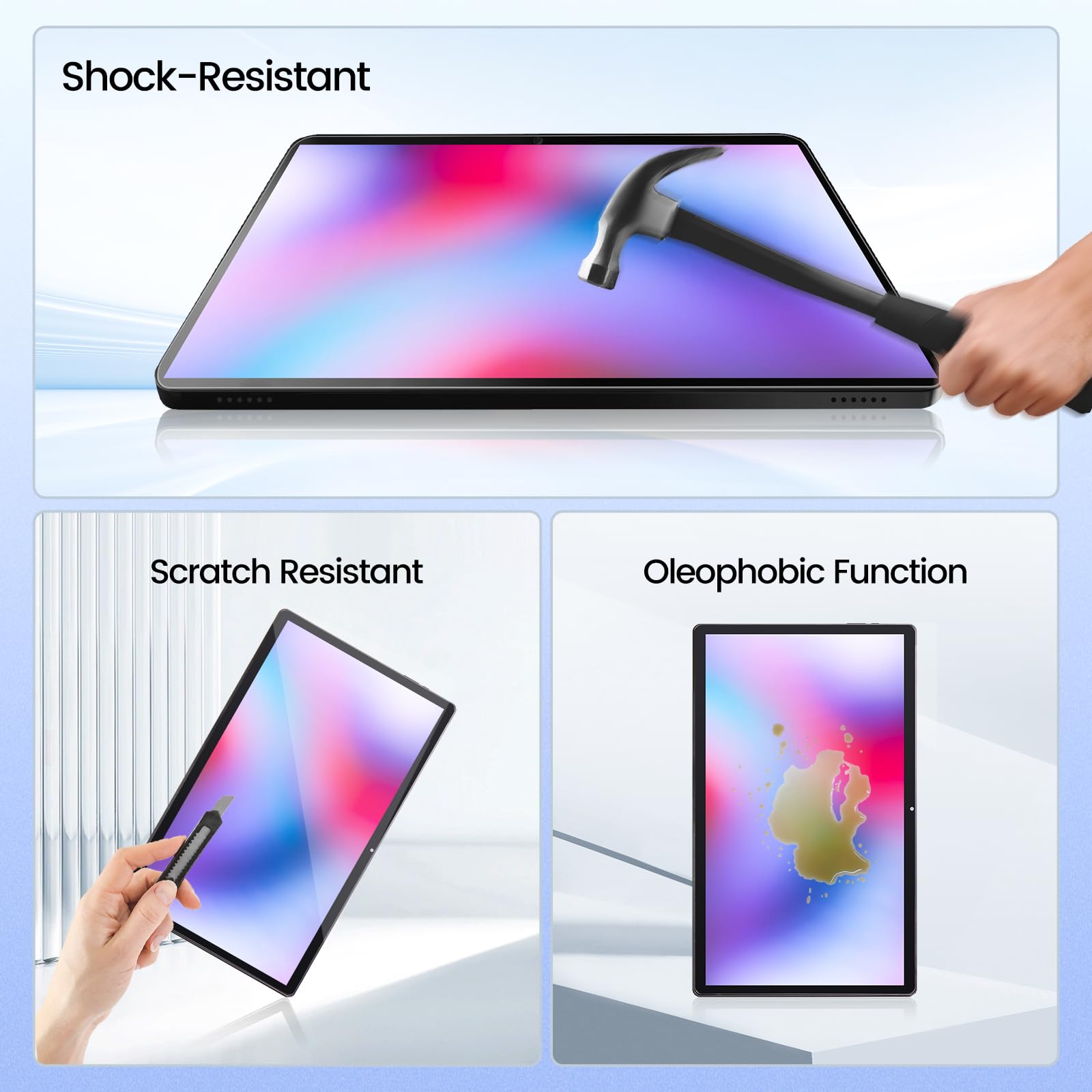 MESWAO Confezione da 2 pellicole proteggi schermo per tablet da 14 pollici (MES-B2), pellicola in vetro temperato SOLO 14 pollici grande tablet