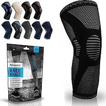 POWERLIX Knee Compression Sleeve - Best Knee Brace for Knee Pain for Men & Women Knee Support for Running, Basketball, Volleyball, Weightlifting, Gym, Workout, Sports