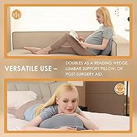 Vista 8 de Chilling Home Almohada portátil de espuma viscoelástica para embarazo, almohada corporal de maternidad para dormir, almohada multifuncional de cuña