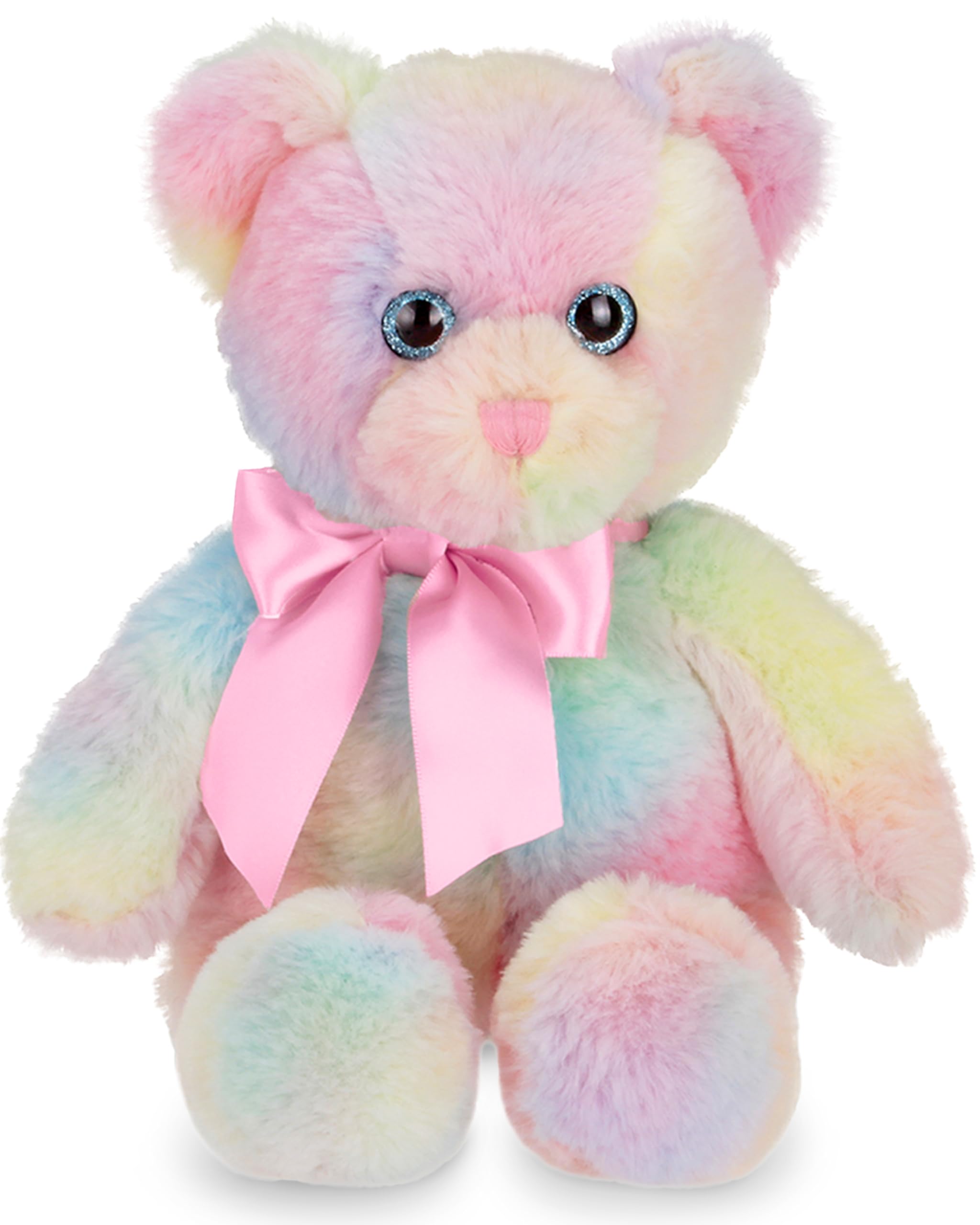 Bearington Candi Rainbow Plush Stuffed Animal Teddy Bear, 12 inches