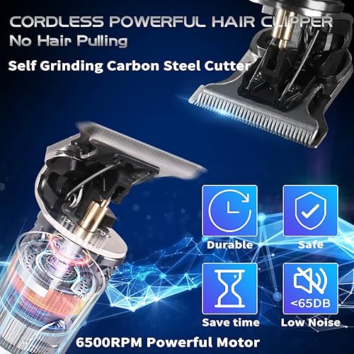 Miniatura 4 de KEMEI Cortapelos profesionales para hombres, Pro Li Outliner para aseo, recortadora de barba, afeitadoras de corte cerrado para sala de estar,