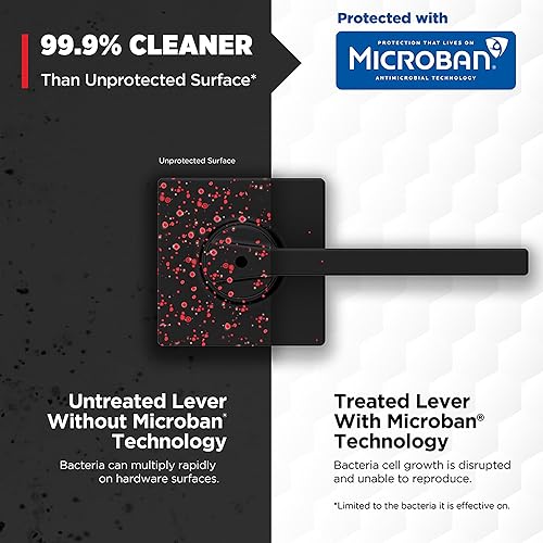 Miniatura 50 de Kwikset Casey - Manija de bloqueo de puerta de entrada, entrada exterior con llave segura, mango reversible, tecnología de seguridad SmartKey Re-Key
