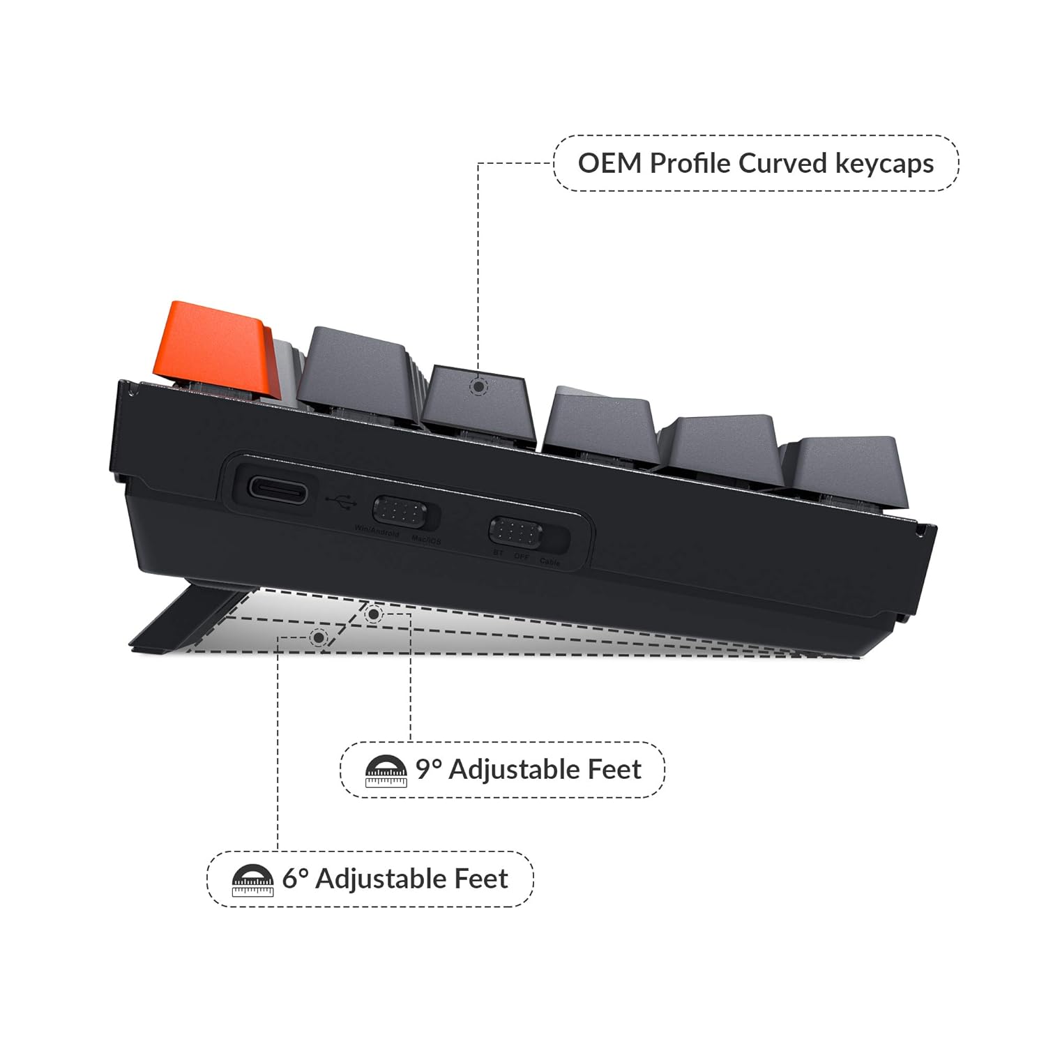 Keychron K8 Tenkeyless Wireless Mechanical Keyboard for Mac, RGB Backlight, Bluetooth, Multitasking, Type-C Wired Gaming Keyboard for Windows with Gateron G Pro Brown Switch 5 71InfYmsnhL. SL1500