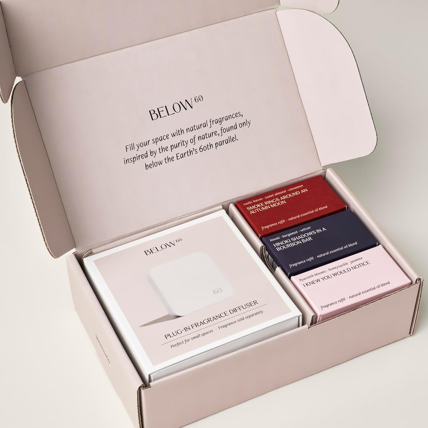 Below 60 - Plug in Diffuser Fragrance Kits - Founded by Hilary Duff (Seasonal 3-Scent Kit)